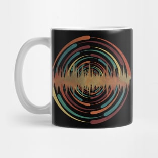 Geometric Sunset Vibes Sound Wave Mug
